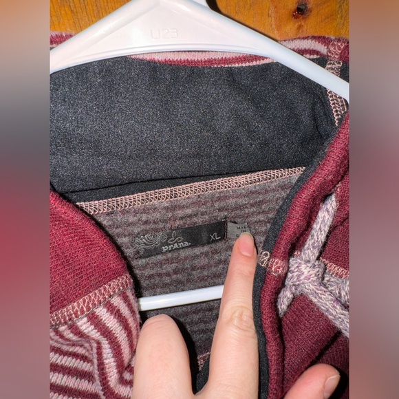 PrAna Cowl Neck Maroon Pullover - Picture 2 of 4